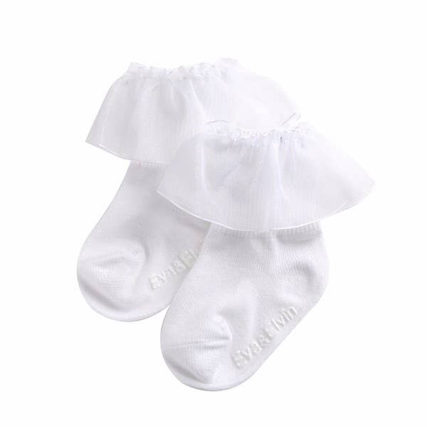WHITE FRILL ANKLE SOCKS