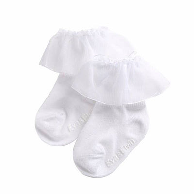 WHITE FRILL ANKLE SOCKS
