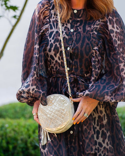 CECE CIRCULAR CROSSBODY - CHAMPAGNE POP