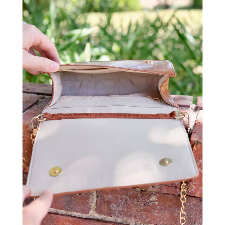 CECILIA CIRCLE LOGO HANDBAG - SADDLE