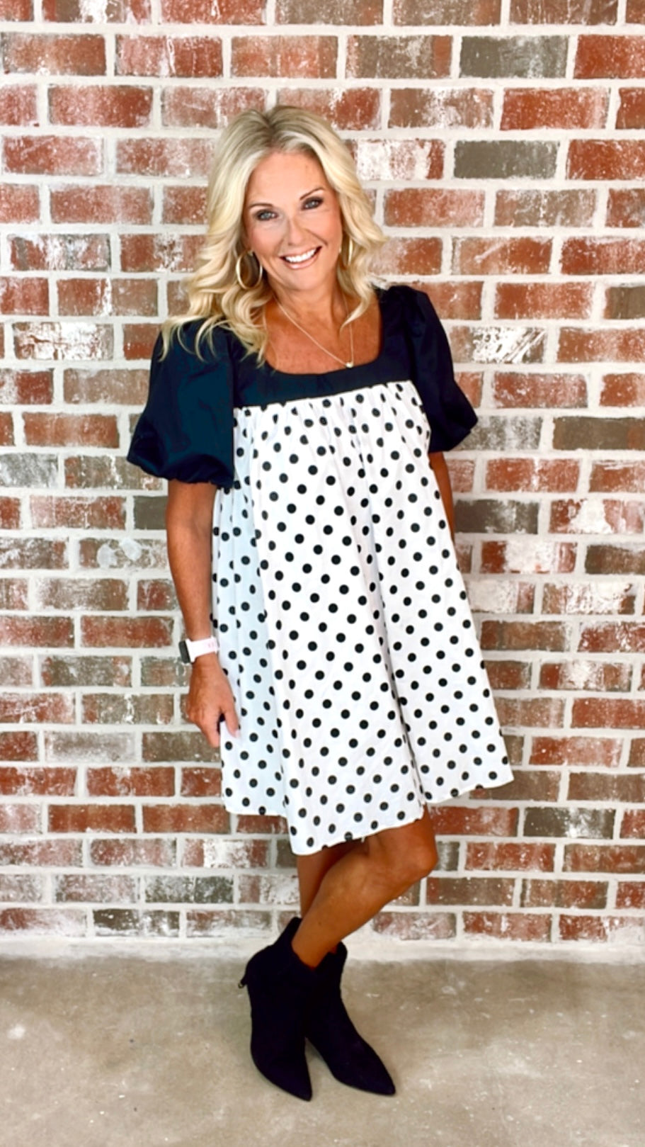 POLKA DOT MINI DRESS