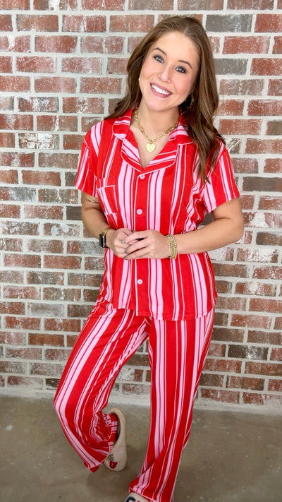 CANDY CANE PJ TOP