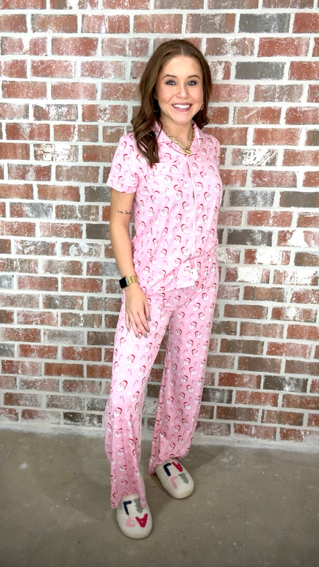 CANDY CANE CUTIE SHORT SLEEVE PJ TOP