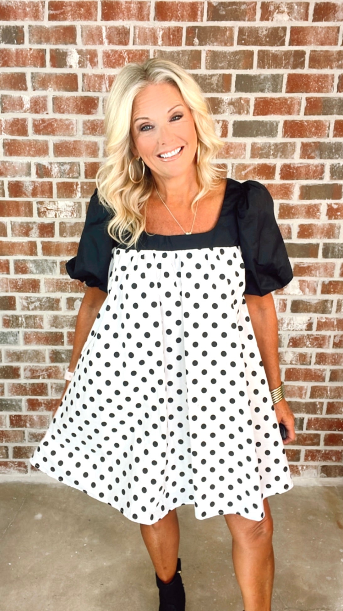 POLKA DOT MINI DRESS