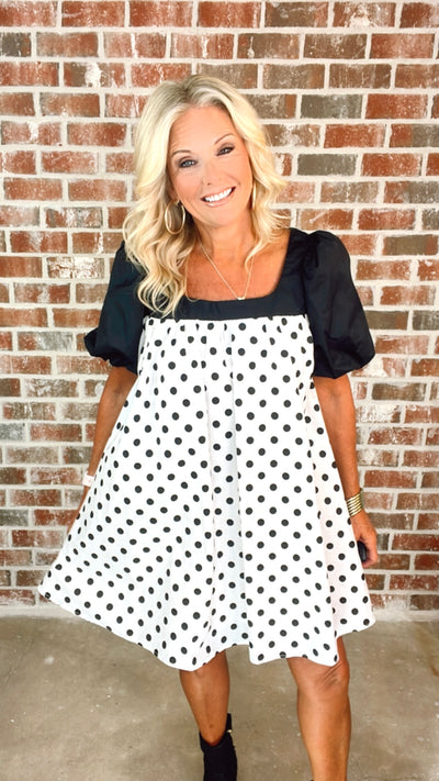 POLKA DOT MINI DRESS
