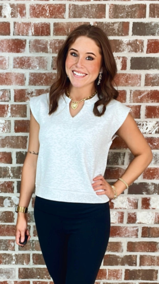 AstroKnit V Neck - Stone