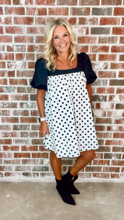 POLKA DOT MINI DRESS