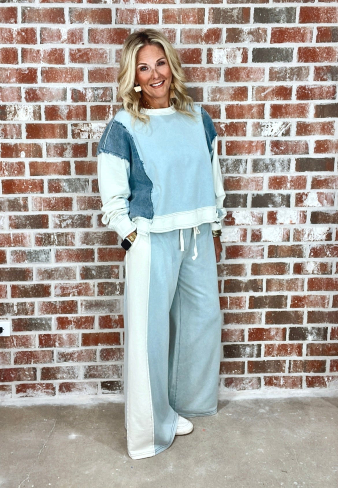 SAGE COLOR BLOCK PANTS
