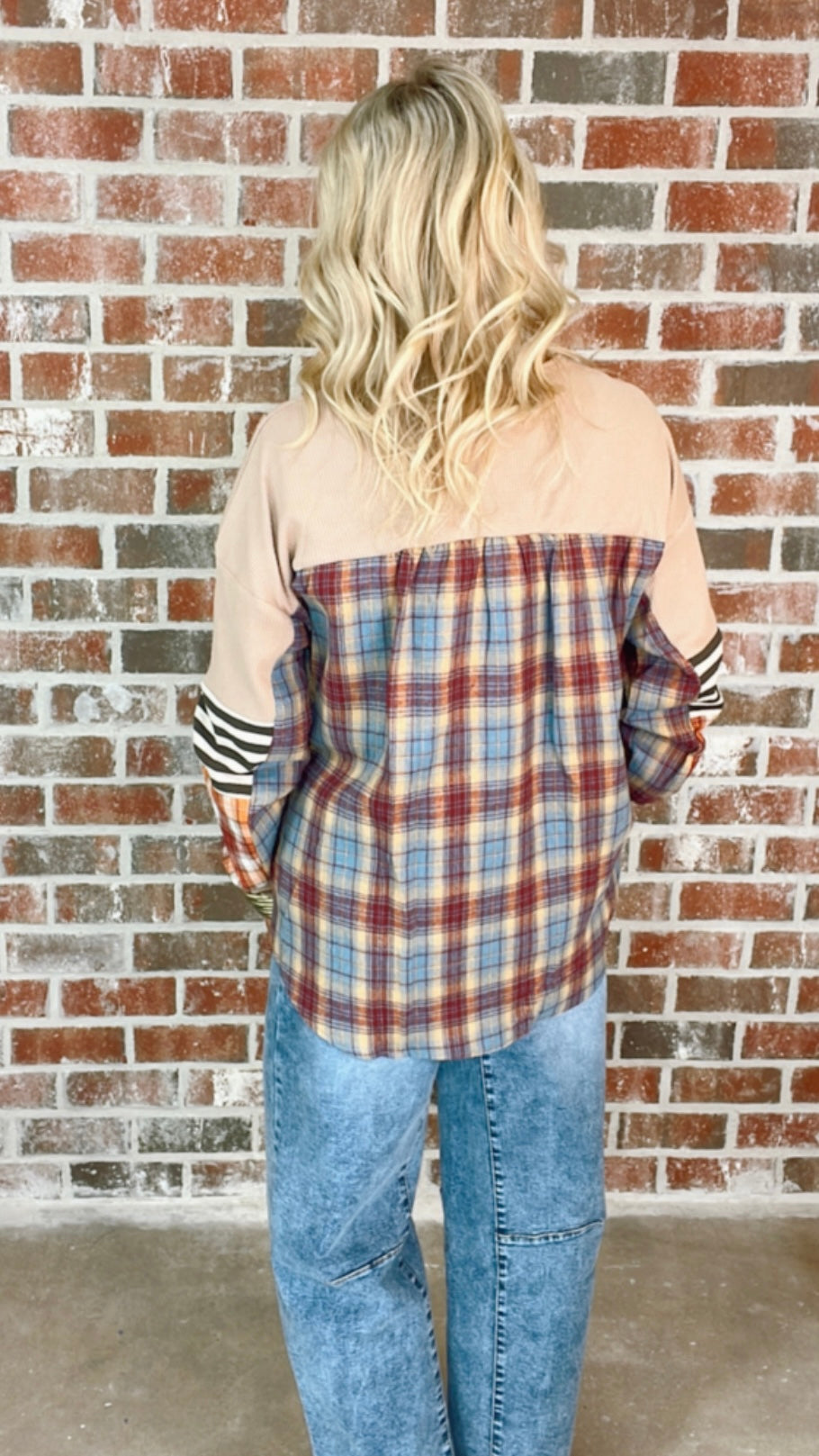 GRACE PLAID PULLOVER