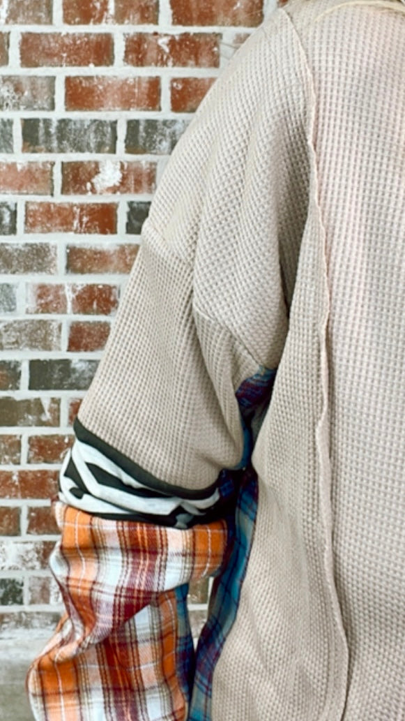 GRACE PLAID PULLOVER