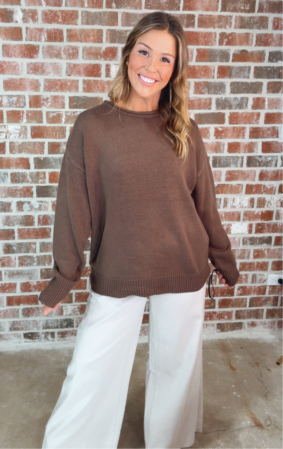 SYDNEY SWEATER - CHESTNUT