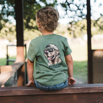 YOUTH TEE- MALLARD CAMO DOG