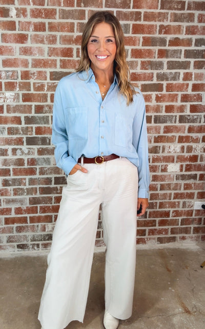 CHANDA CHAMBRAY SHIRT (PLUS)