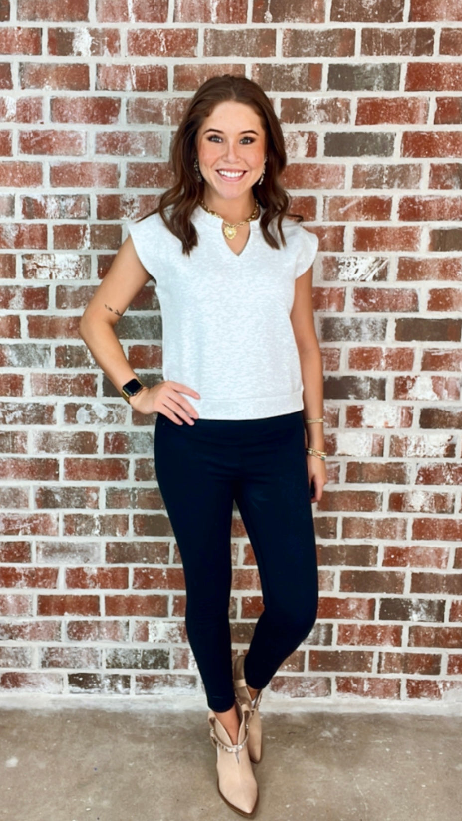 AstroKnit V Neck - Stone