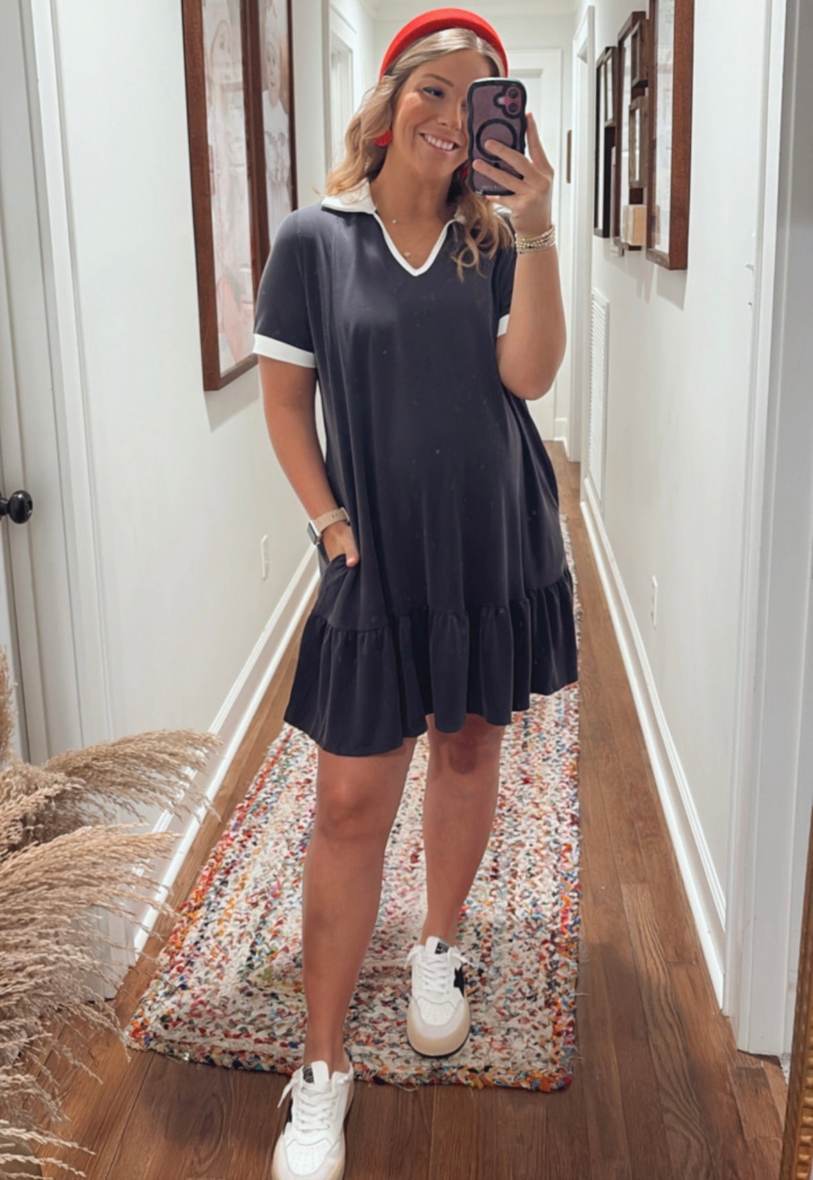 CHARLIE CHARCOAL MINI DRESS