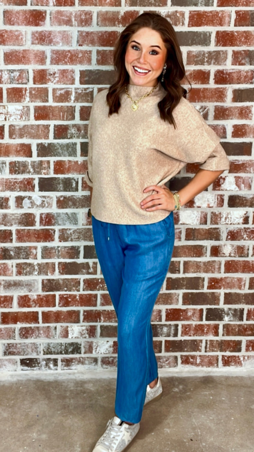 TENCEL JOGGERS - MEDIUM BLUE