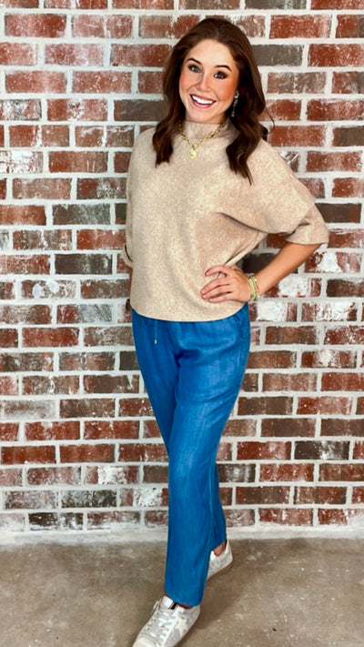 TENCEL JOGGERS - MEDIUM BLUE