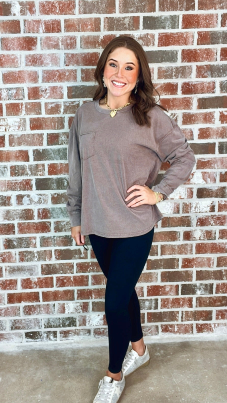 SKYLAR TEE - CHESTNUT