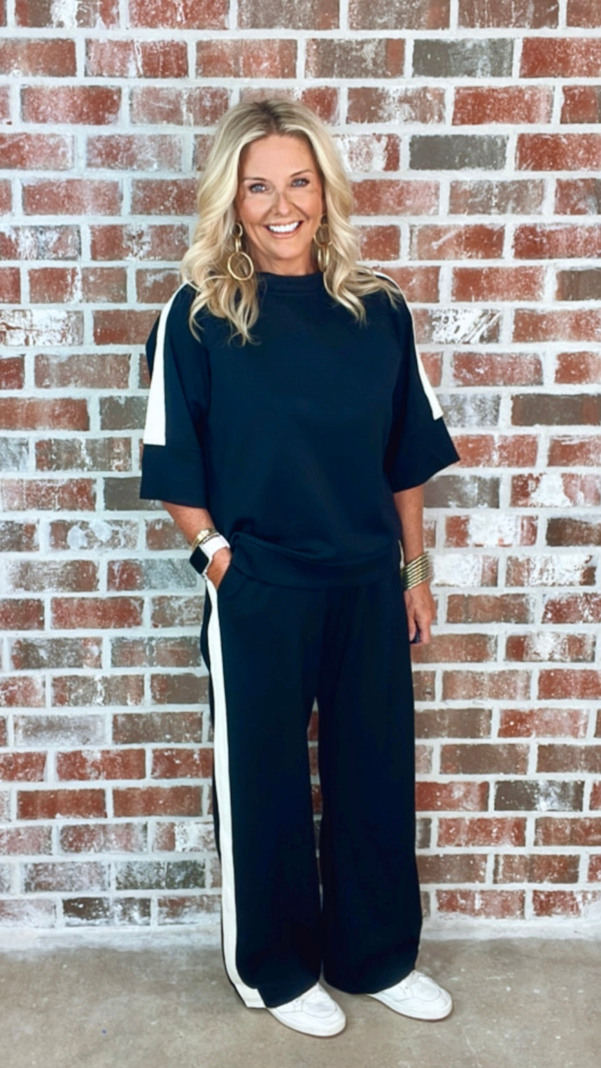 LILY SCUBA PANTS - BLACK