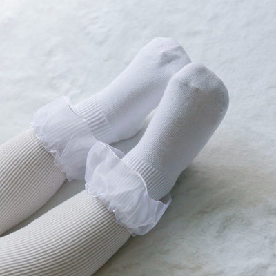 WHITE FRILL ANKLE SOCKS