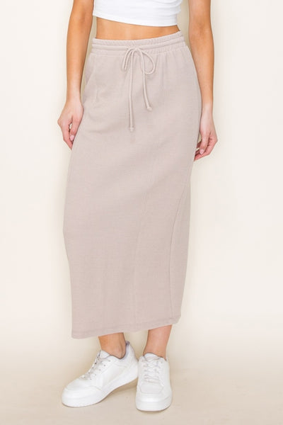 SAMANTHA MAXI SKIRT - TAUPE