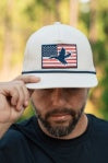 BURLEBO AMERICAN FLAG DUCK CAP - PUTTY
