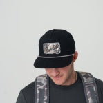 BURLEBO CAMO PATCH CAP - BLACK