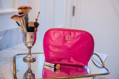 CAPRI LARGE POUCH - HOT PINK